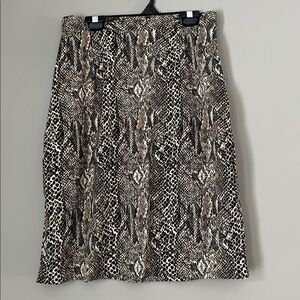 Snake Skin Faux  Pencil Skirt in Black, Brown, Cream, size 6, no labels, V